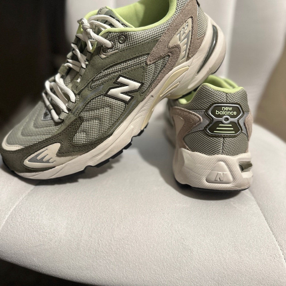 New Balance Olive and Beige Athletic Shoes